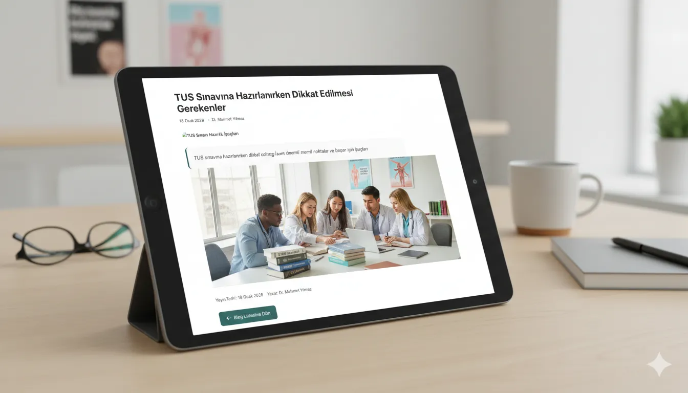 TUS Sınavı Hazırlık İpuçları