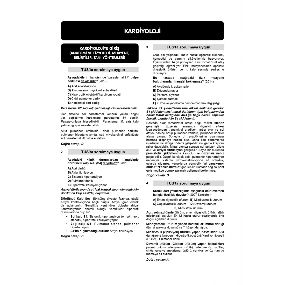 Ydus Çıkmış Soruları ( 10.Baskı ) Dahiliye - 5